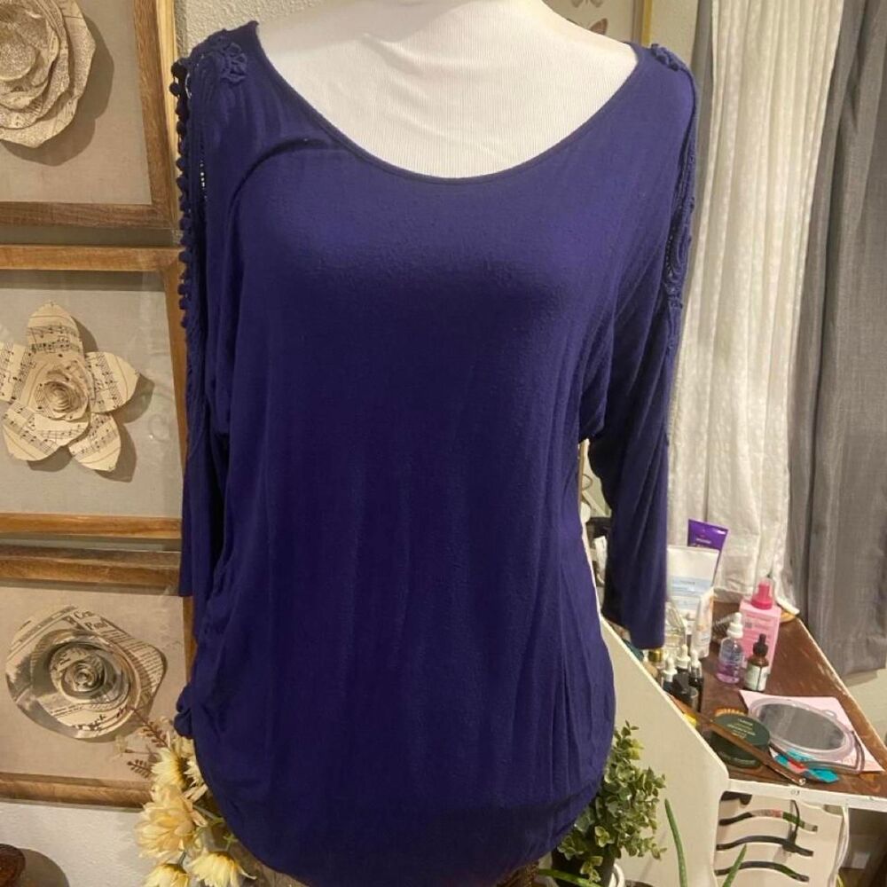 Espresso Women's Blue and Purple Blouse